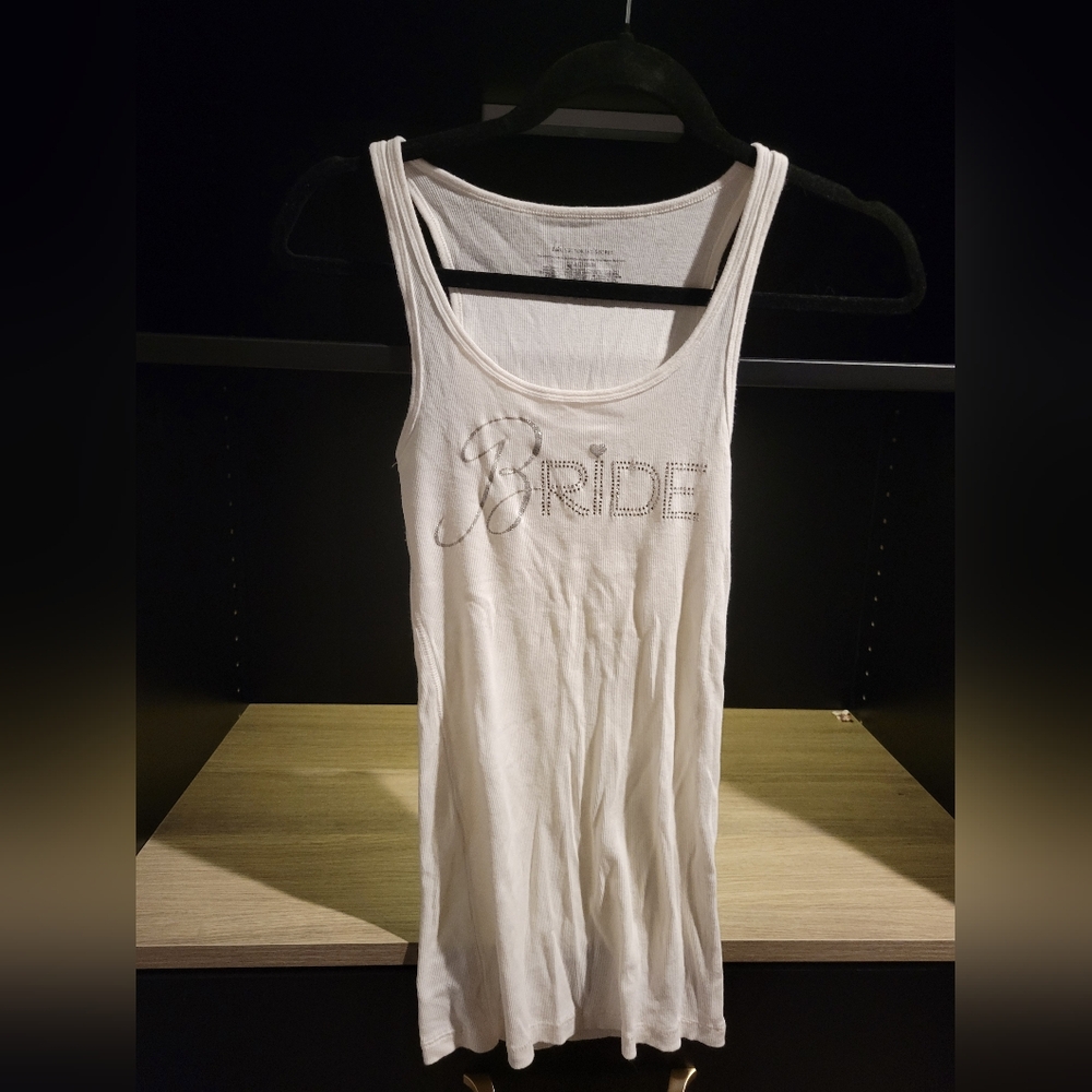 White Bride tank top Women's size M